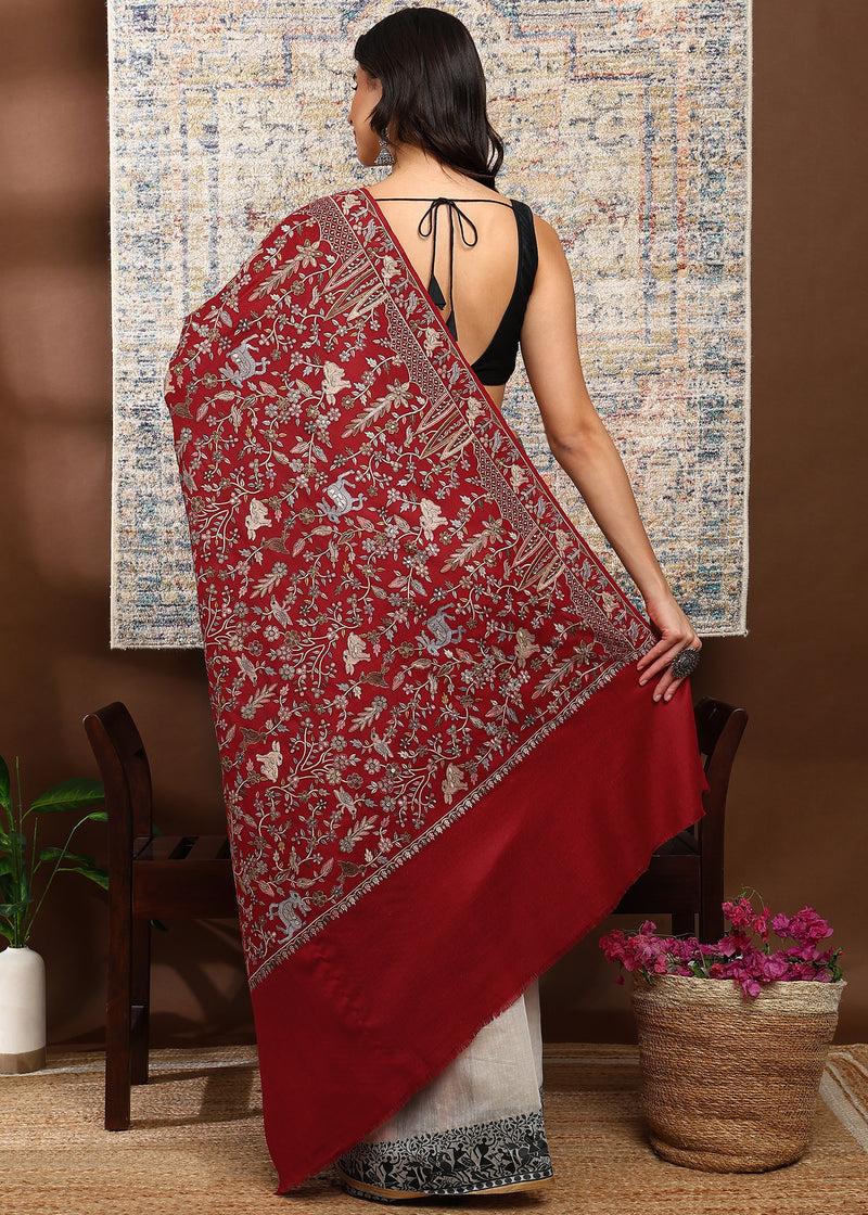 Firosh Women Nalki Embroidered Shawl