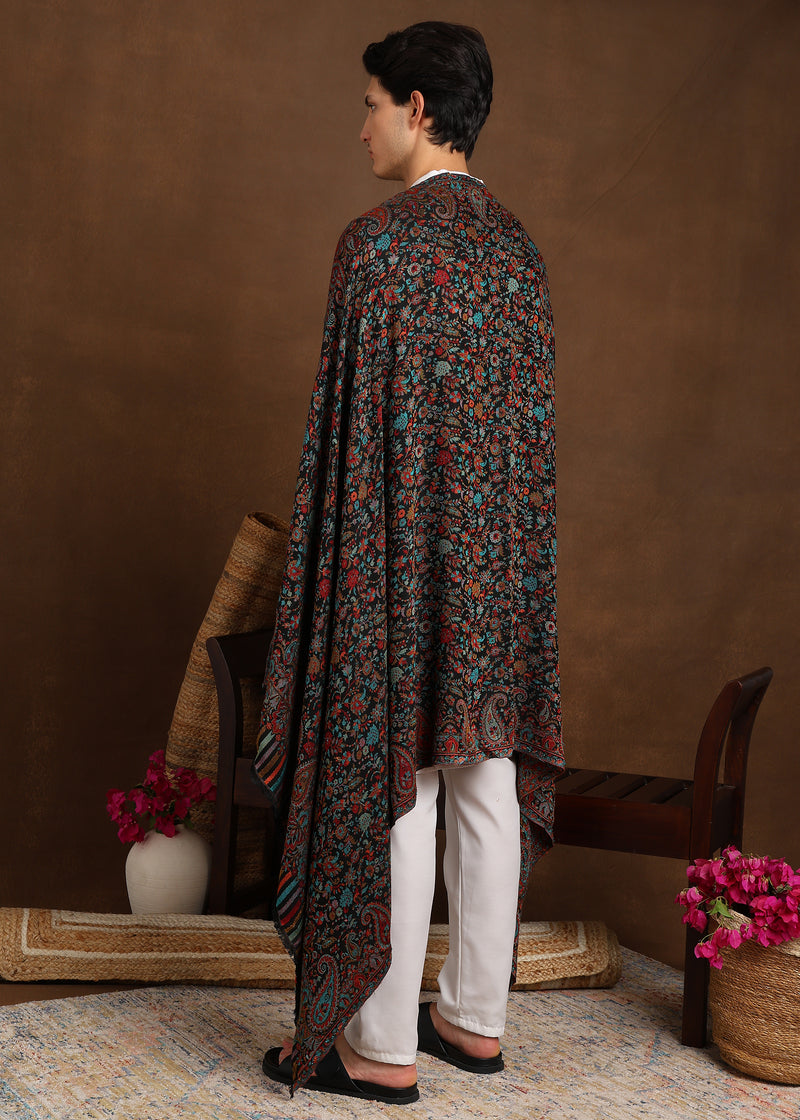 Firosh Men Faux Pashmina Kani Kashmiri Shawl