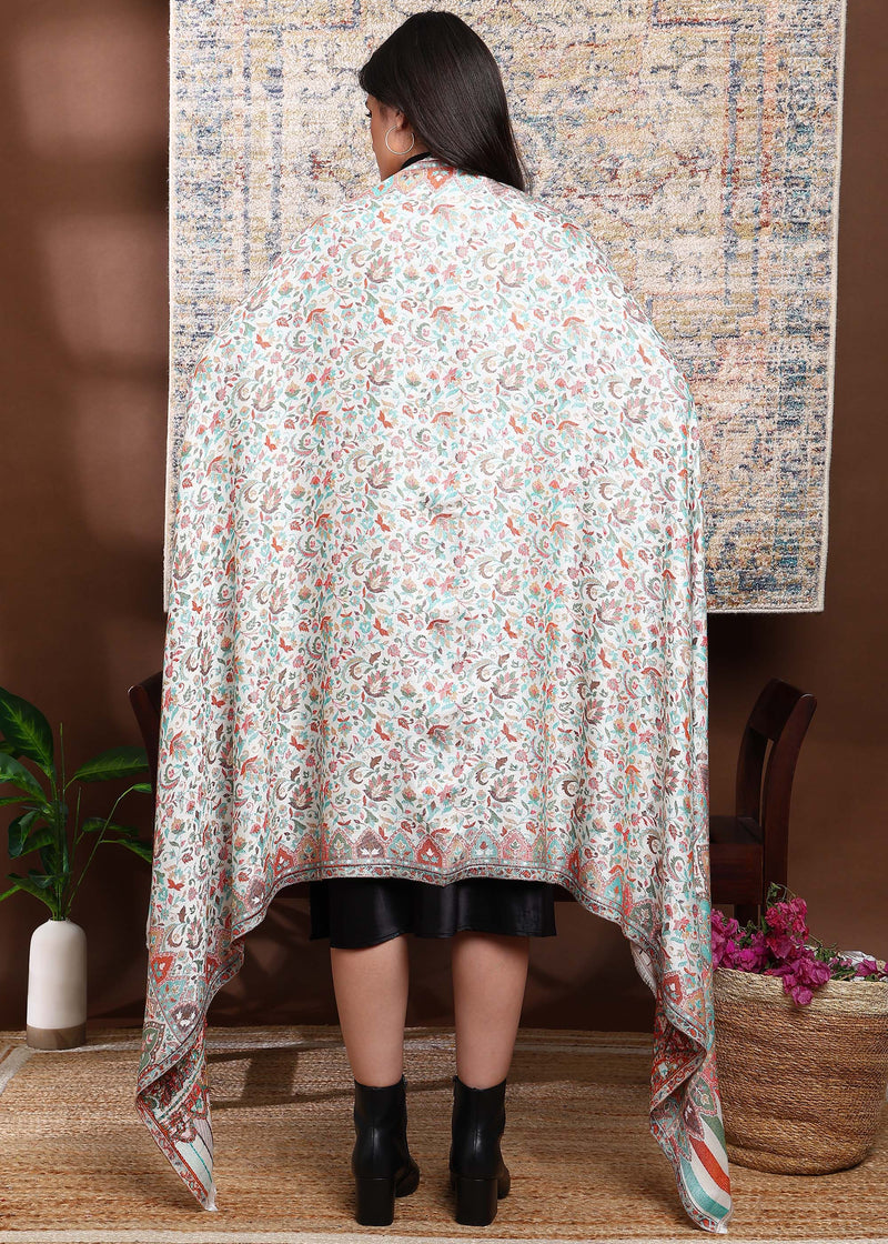 Firosh Women Faux Pashmina Kani Kashmiri Shawl