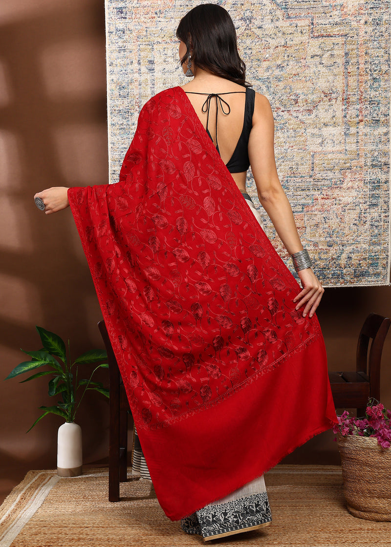 Firosh Women's Embroidered Stole with Swarovski Embellishments
