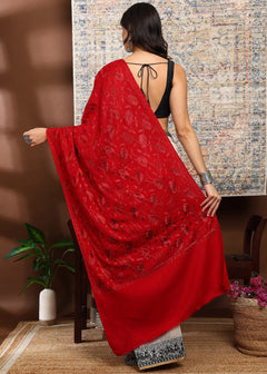 Firosh Women's Embroidered Stole with Swarovski Embellishments