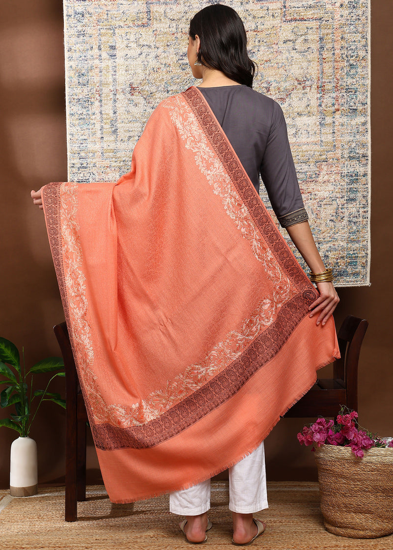 Firosh Women Kani Shawl with Embroidery work