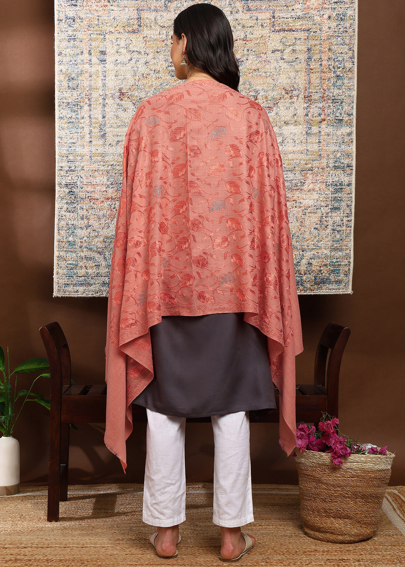 Firosh Women's Embroidered Stole with Swarovski Embellishments