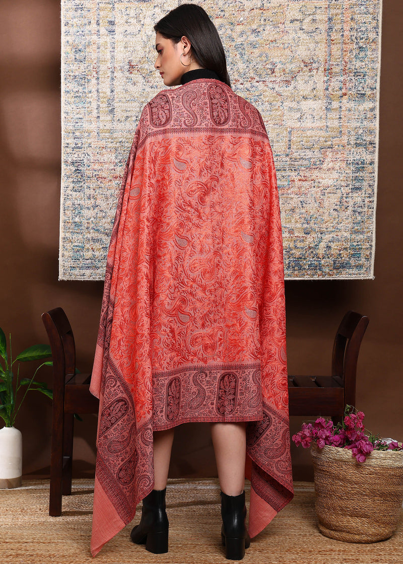 Firosh Women Kani Shawl with Embroidery work