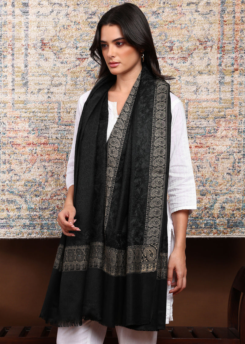 Firosh Women Kani Shawl with Embroidery work