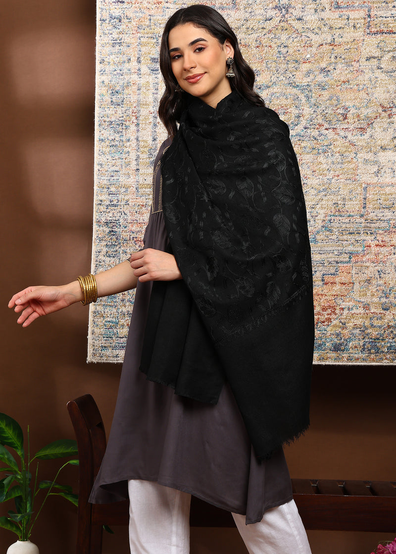 Firosh Women's Embroidered Stole with Swarovski Embellishments