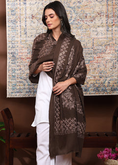Firosh Women's Embroidered Stole with Swarovski Embellishments