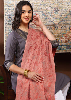 Firosh Women's Embroidered Stole with Swarovski Embellishments