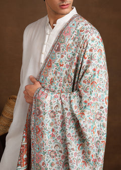 Firosh Men Faux Pashmina Kani Kashmiri Shawl