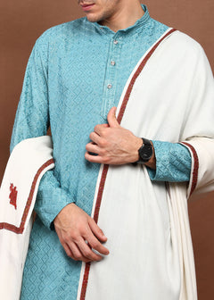 Firosh Men Embroidered Lohi White