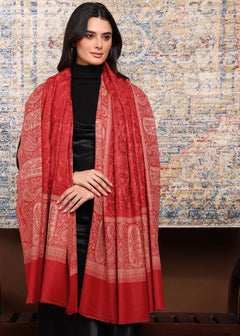 Firosh Women Kani Shawl with Embroidery work
