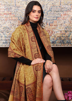 Firosh Women Kani Shawl with Embroidery work