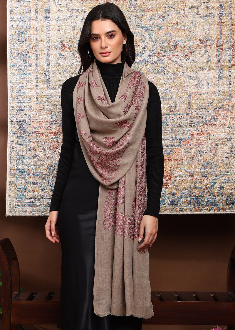 Firosh Women Border Embroidered Stole