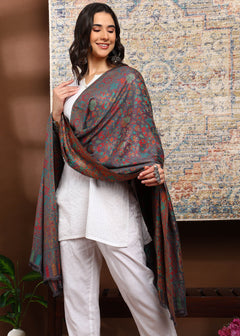 Firosh Women Faux Pashmina Kani Kashmiri Shawl
