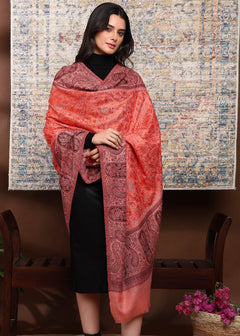 Firosh Women Kani Shawl with Embroidery work