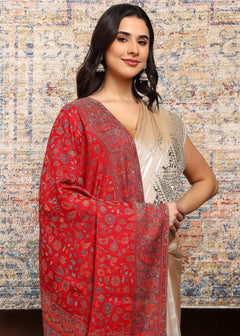 Firosh Women Faux Pashmina Kani Kashmiri Shawl