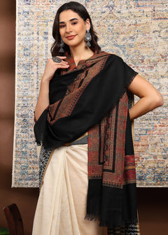 Firosh Women's Premium Kani Kashmiri Shawl with Swarovski Embellishments