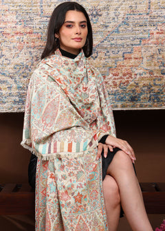Firosh Women Faux Pashmina Kani Kashmiri Shawl