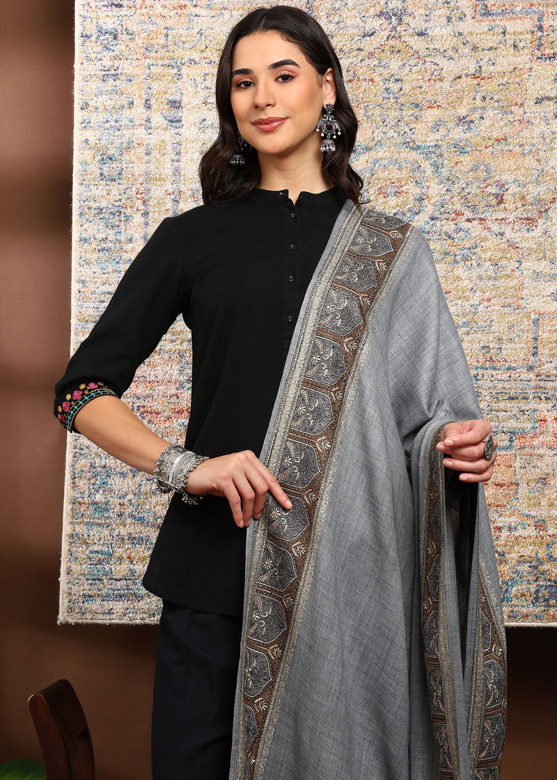 Firosh Women Nalki Embroidered Shawl