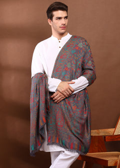 Firosh Men Faux Pashmina Kani Kashmiri Shawl