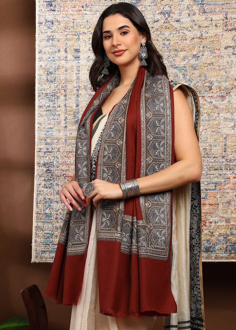 Firosh Women Nalki Embroidered Shawl