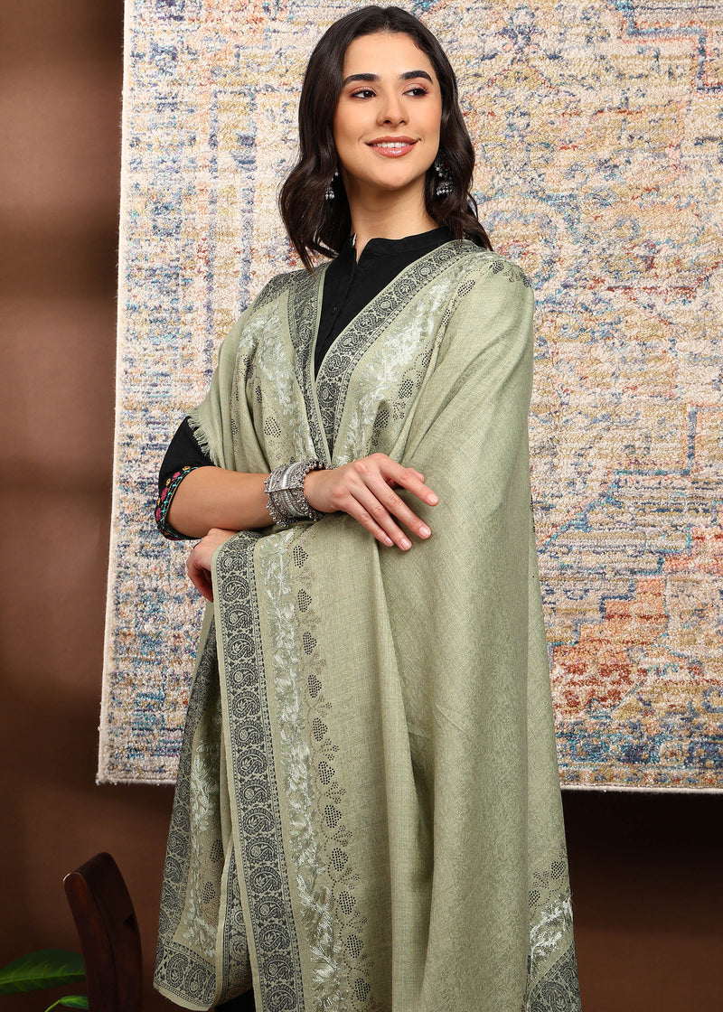 Firosh Women's Kani Shawl with Embroidery & Swarovski Embellishments