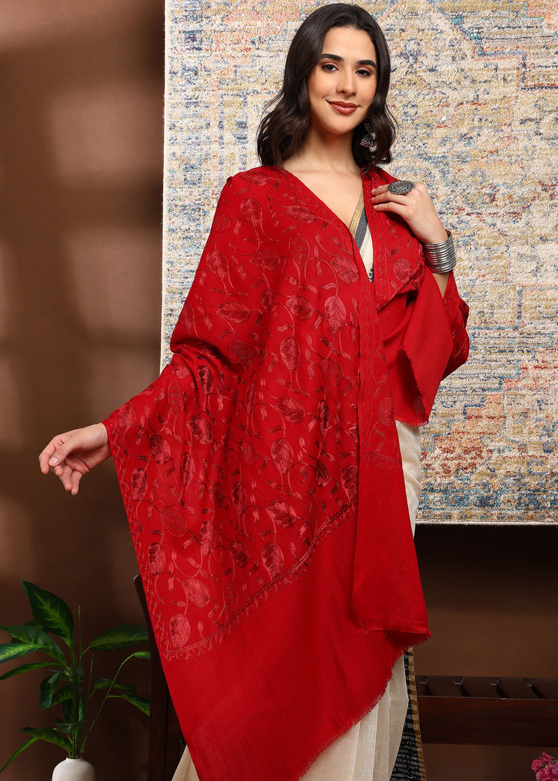 Firosh Women's Embroidered Stole with Swarovski Embellishments