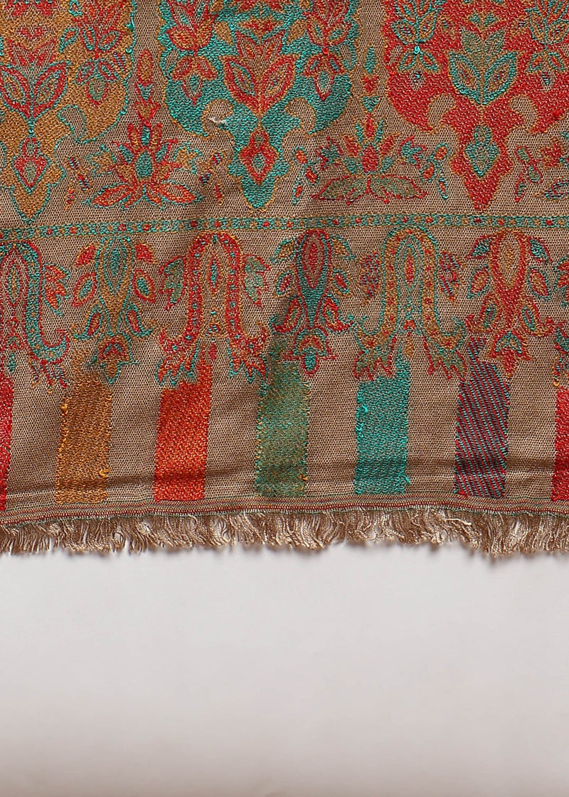 Firosh Women Faux Pashmina Kani Kashmiri Shawl