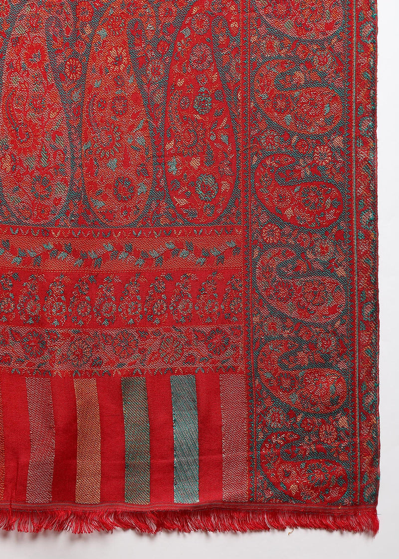 Firosh Women Faux Pashmina Kani Kashmiri Shawl