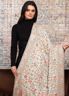 Firosh Women Faux Pashmina Kani Kashmiri Shawl
