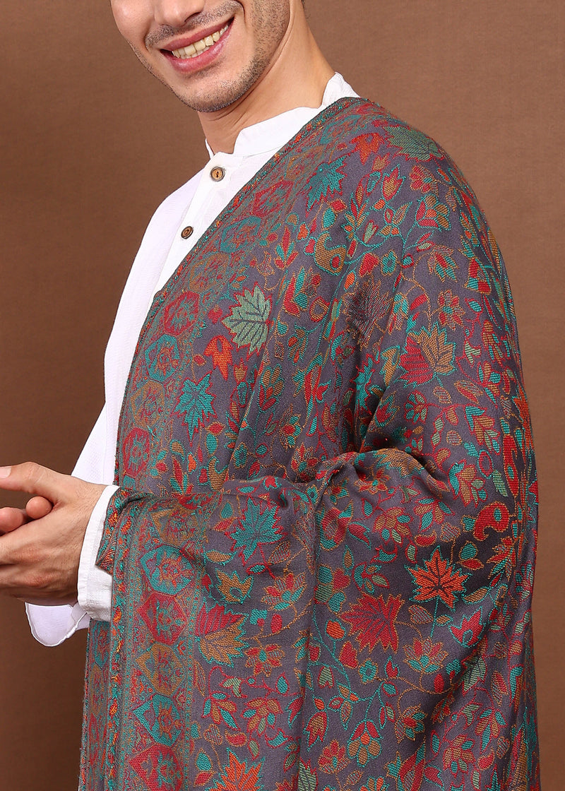 Firosh Men Faux Pashmina Kani Kashmiri Shawl