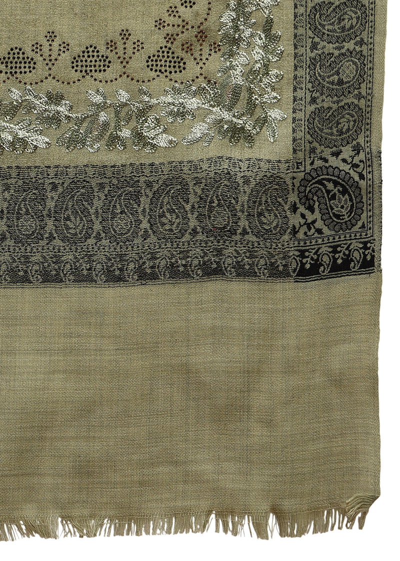 Firosh Women's Kani Shawl with Embroidery & Swarovski Embellishments