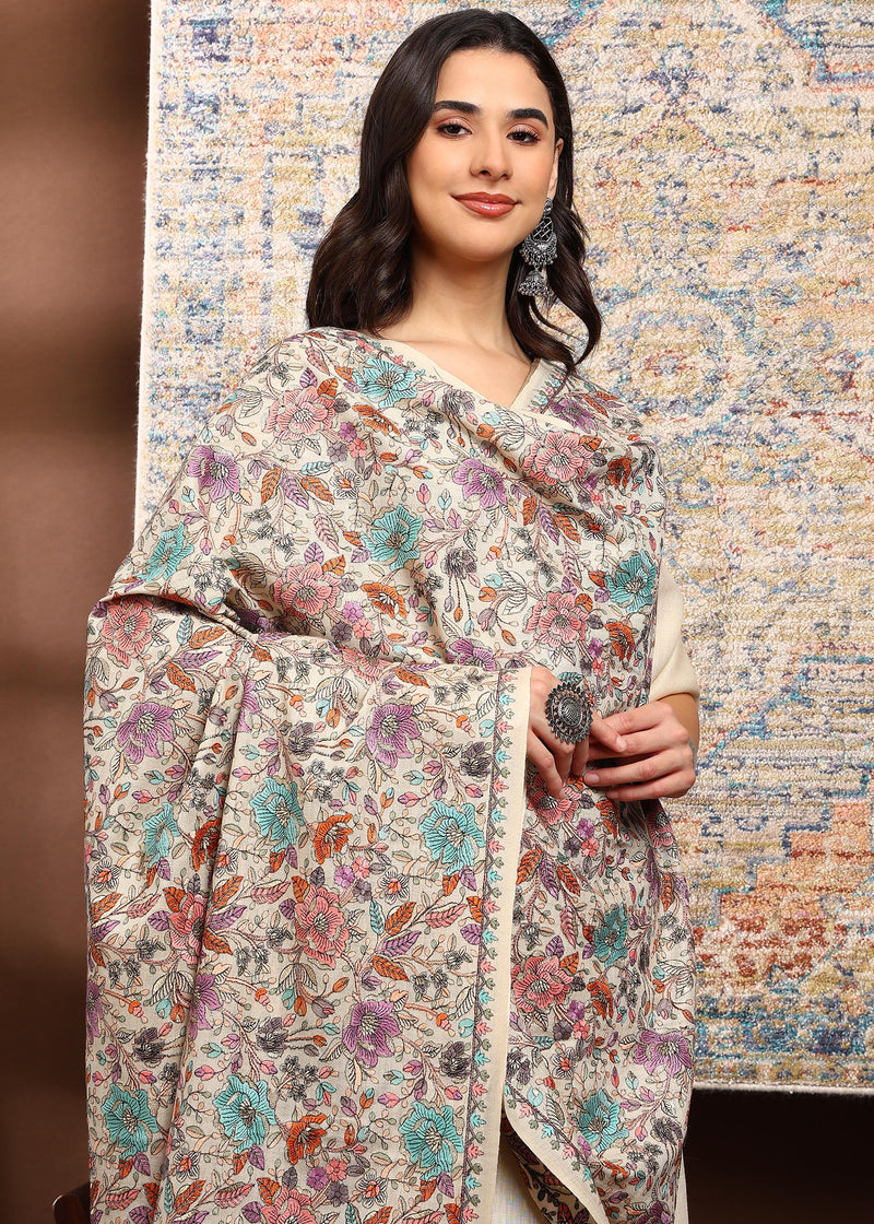 Firosh Women Nalki Embroidered Shawl