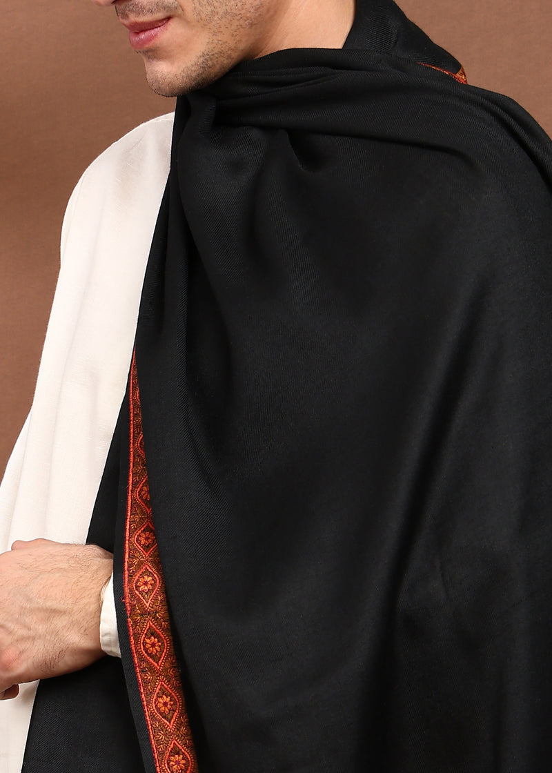 Firosh Men Embroidered Lohi Black