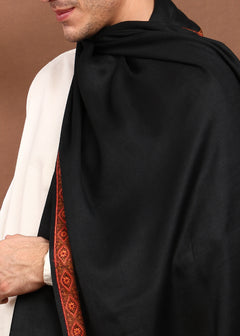 Firosh Men Embroidered Lohi Black
