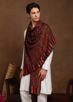Firosh Men Faux Pashmina Kani Kashmiri Shawl