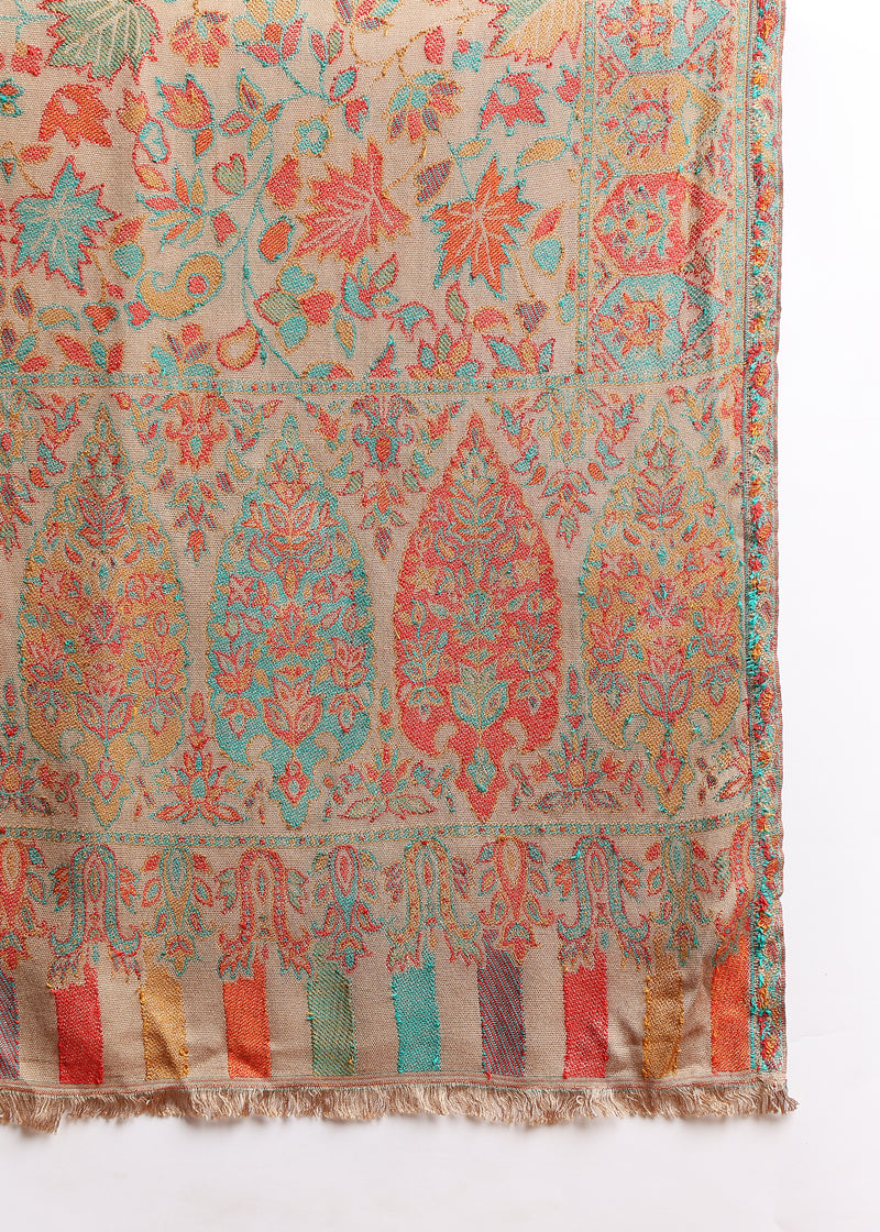 Firosh Men Faux Pashmina Kani Kashmiri Shawl