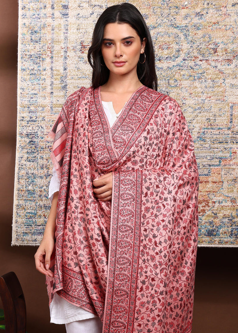Firosh Women Faux Pashmina Kani Kashmiri Shawl